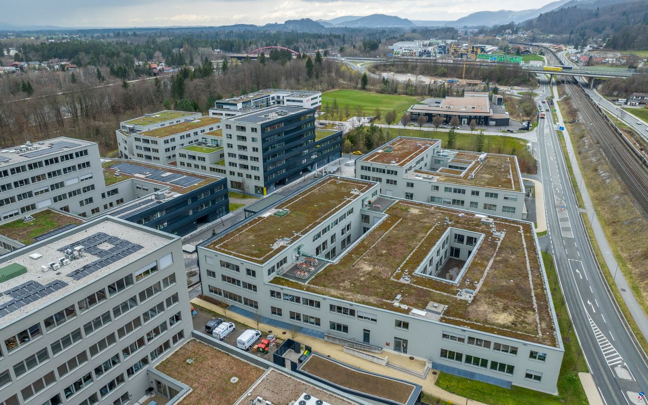 Luftaufnahme von Wissenspark Salzburg Urstein