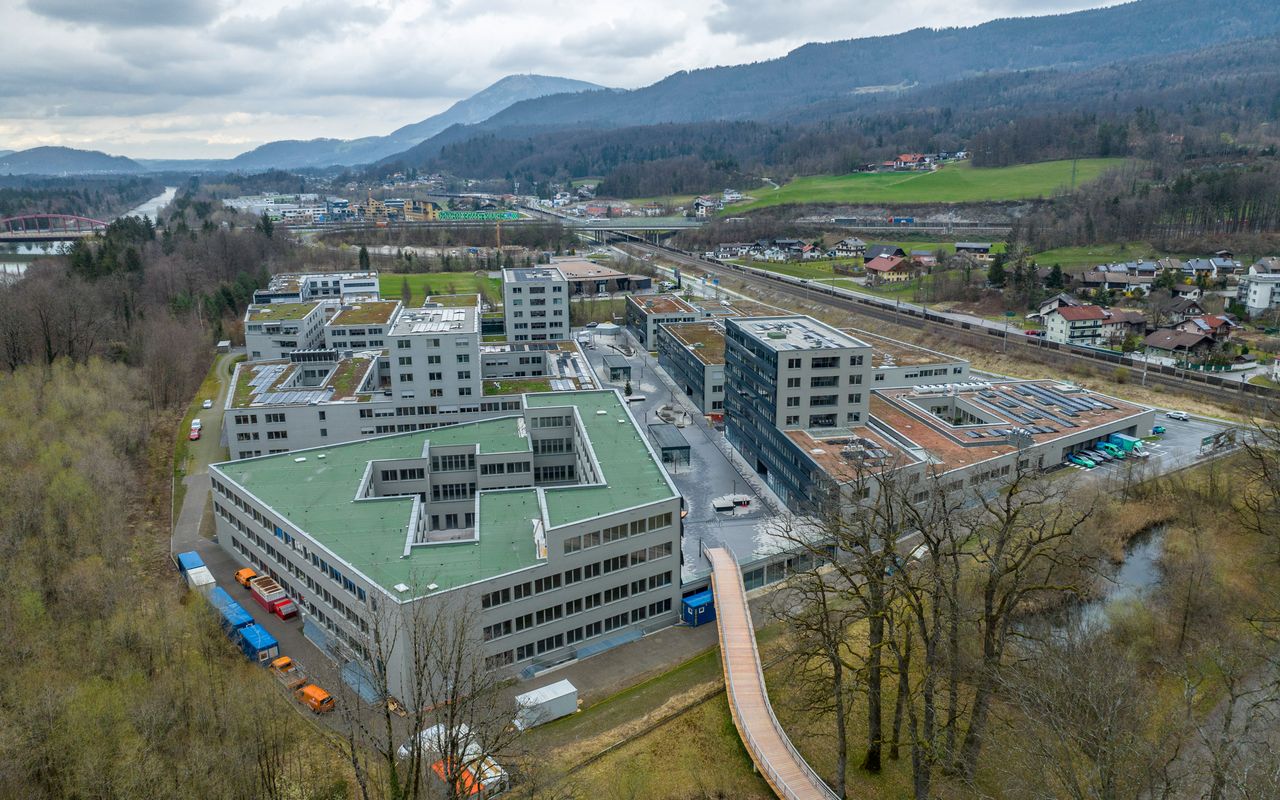 Luftaufnahme von Wissenspark Salzburg Urstein