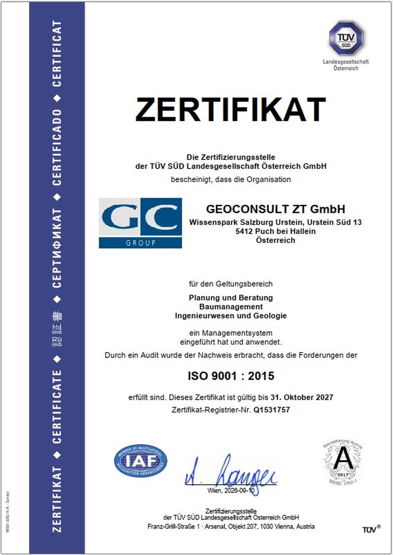 TÜV Zertifikat